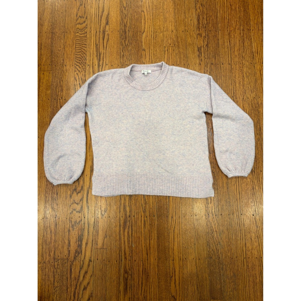 Madewell Lavender Blue Merino Alpaca Balloon Sleeve Sweater XS